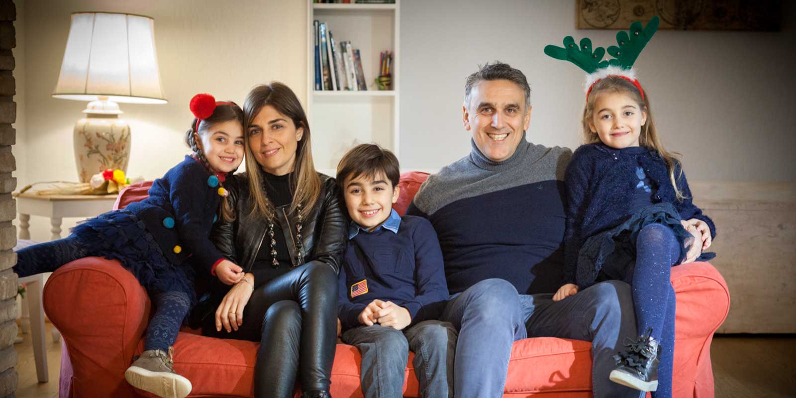 La famiglia di Roberto e Benedetta, gli host di Casale Santa Margherita ad Assisi (PG), Umbria, Italia